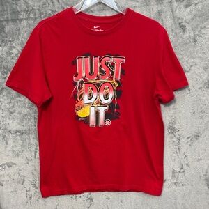Nike Red Graphic Tee Med short sleeve Just Do It